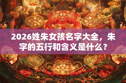 2026姓朱女孩名字大全,朱字的五行和含义是什么? 2026姓朱女孩名字大全,朱字的五行和含义是什么?