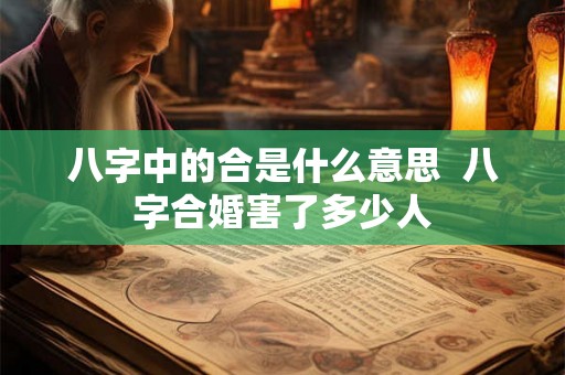 八字中的合是什么意思  八字合婚害了多少人
