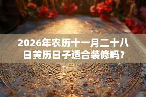 2026年农历十一月二十八日黄历日子适合装修吗？