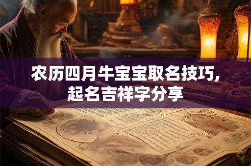农历四月牛宝宝取名技巧,起名吉祥字分享