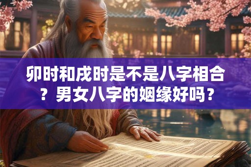 卯时和戌时是不是八字相合？男女八字的姻缘好吗？