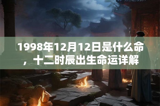 1998年12月12日是什么命，十二时辰出生命运详解