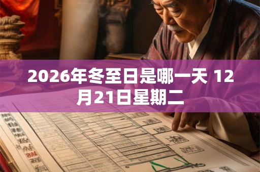 2026年冬至日是哪一天 12月21日星期二 2026年冬至日是哪一天 12月21日星期二