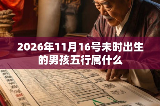 2026年11月16号未时出生的男孩五行属什么 2026年11月16号未时出生的男孩五行属什么