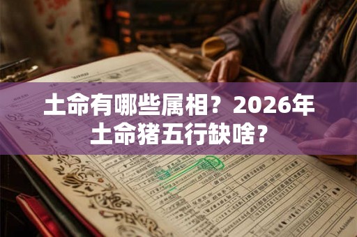 土命有哪些属相？2026年土命猪五行缺啥？
