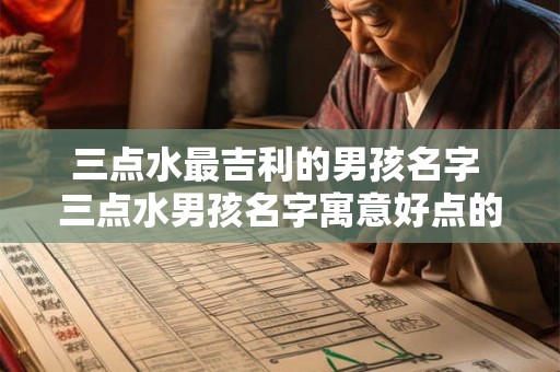 三点水最吉利的男孩名字 三点水男孩名字寓意好点的字有哪些