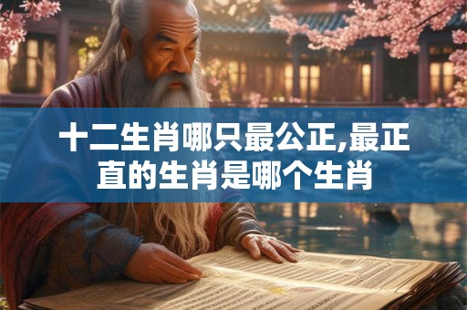 十二生肖哪只最公正,最正直的生肖是哪个生肖