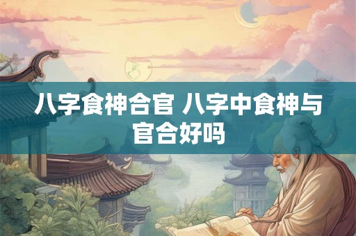 八字食神合官 八字中食神与官合好吗