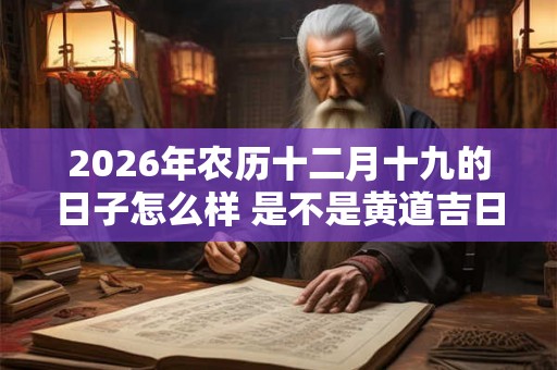 2026年农历十二月十九的日子怎么样 是不是黄道吉日