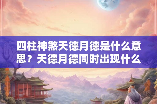 四柱神煞天德月德是什么意思？天德月德同时出现什么意思？