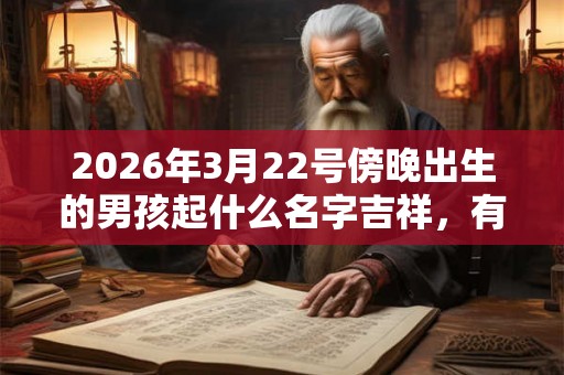 2026年3月22号傍晚出生的男孩起什么名字吉祥,有什么名字推荐? 2026年3月22号傍晚出生的男孩起什么名字吉祥,有什么名字推荐?