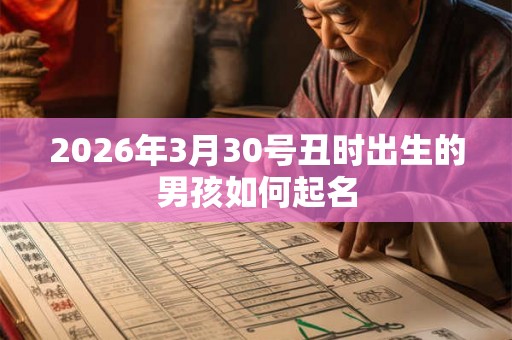 2026年3月30号丑时出生的男孩如何起名
