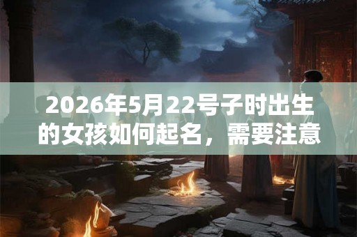 2026年5月22号子时出生的女孩如何起名，需要注意哪些