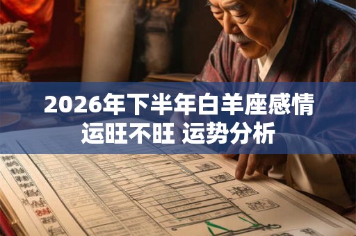 2026年下半年白羊座感情运旺不旺 运势分析