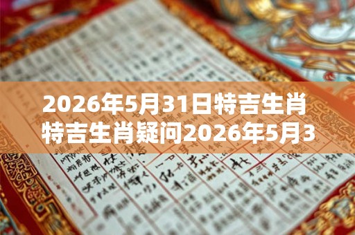 2026年5月31日特吉生肖 特吉生肖疑问2026年5月31日是哪个生肖 2026年5月31日特吉生肖 特吉生肖疑问2026年5月31日是哪个生肖