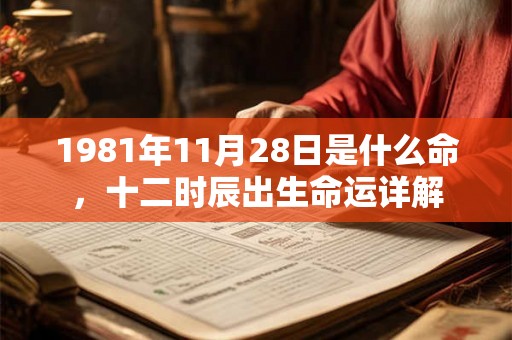1981年11月28日是什么命，十二时辰出生命运详解