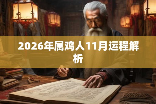 2026年属鸡人11月运程解析