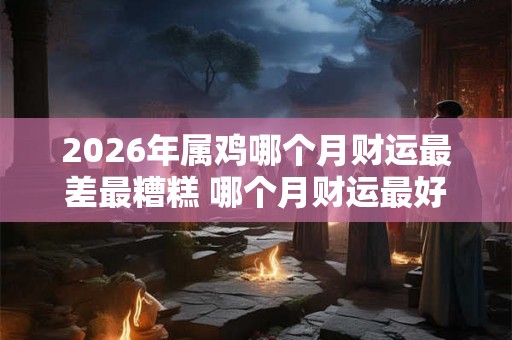 2026年属鸡哪个月财运最差最糟糕 哪个月财运最好