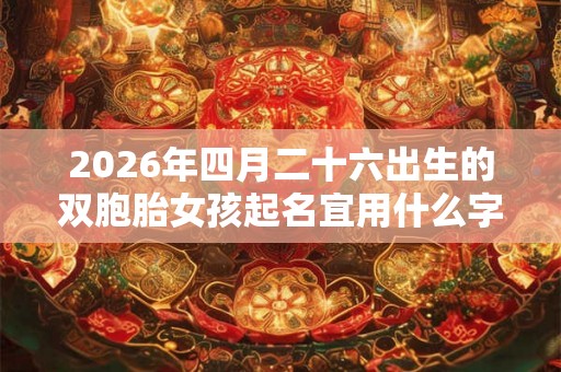 2026年四月二十六出生的双胞胎女孩起名宜用什么字，五行属什么