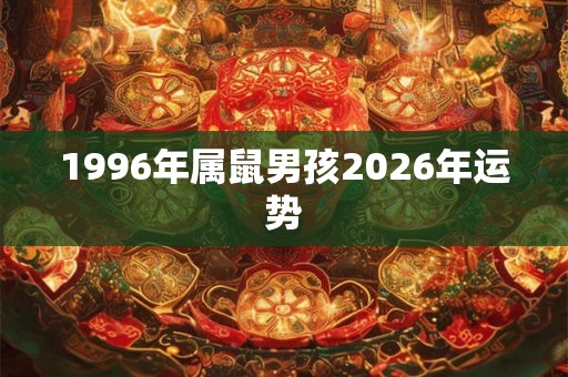 1996年属鼠男孩2026年运势