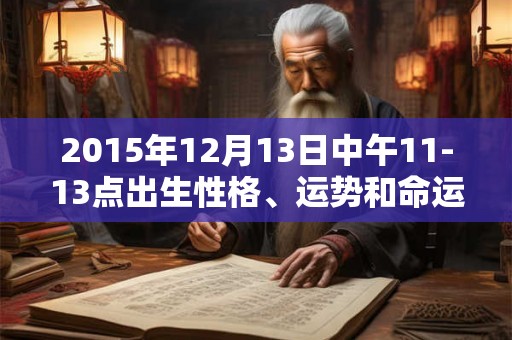 2015年12月13日中午11-13点出生性格、运势和命运