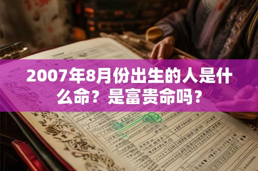 2007年8月份出生的人是什么命？是富贵命吗？