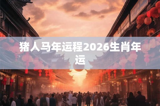 猪人马年运程2026生肖年运