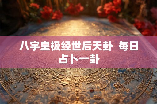八字皇极经世后天卦  每日占卜一卦