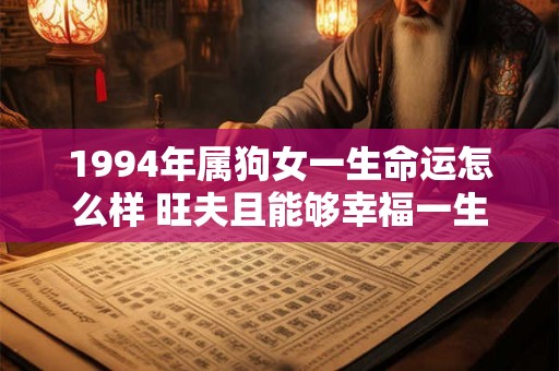 1994年属狗女一生命运怎么样 旺夫且能够幸福一生 1994年属狗女一生命运怎么样 旺夫且能够幸福一生