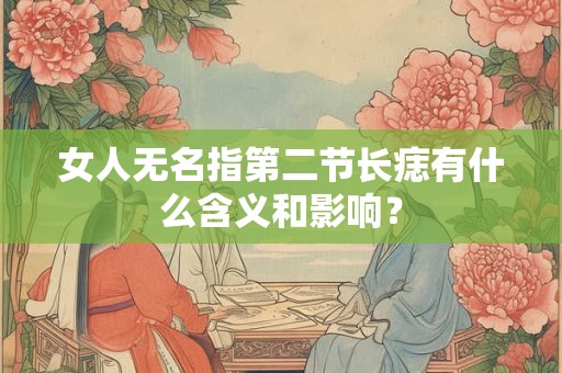 女人无名指第二节长痣有什么含义和影响? 女人无名指第二节长痣有什么含义和影响?