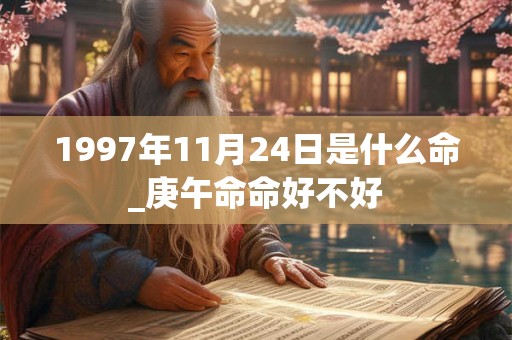1997年11月24日是什么命_庚午命命好不好