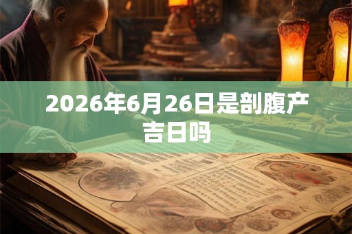 2026年6月26日是剖腹产吉日吗