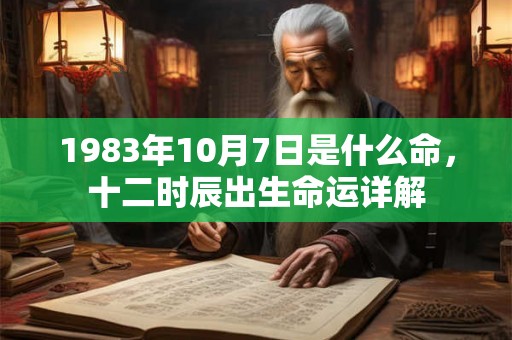 1983年10月7日是什么命,十二时辰出生命运详解 1983年10月7日是什么命,十二时辰出生命运详解