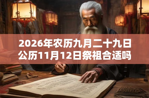 2026年农历九月二十九日公历11月12日祭祖合适吗 2026年农历九月二十九日公历11月12日祭祖合适吗