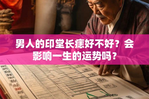 男人的印堂长痣好不好？会影响一生的运势吗？