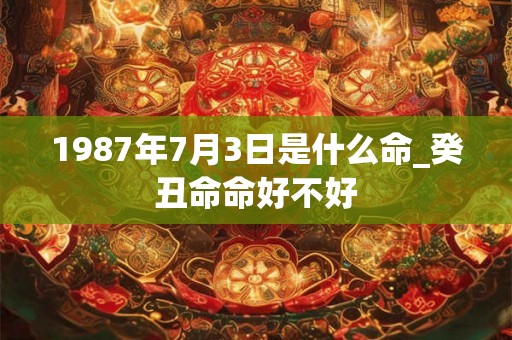 1987年7月3日是什么命_癸丑命命好不好