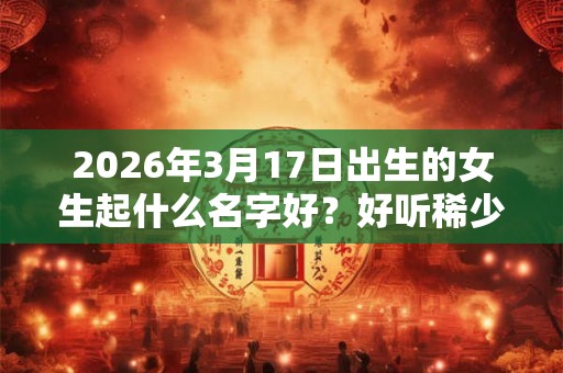 2026年3月17日出生的女生起什么名字好？好听稀少的女孩名字