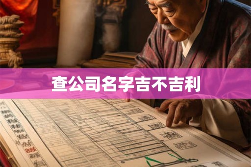 查公司名字吉不吉利