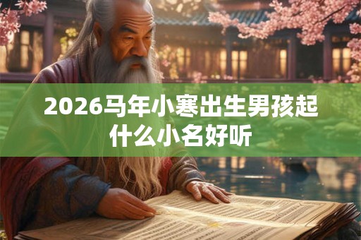 2026马年小寒出生男孩起什么小名好听
