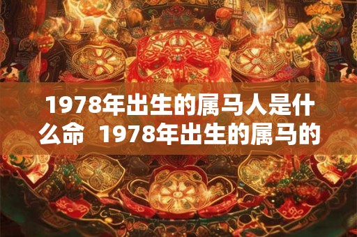 1978年出生的属马人是什么命 1978年出生的属马的人是什么命 1978年出生的属马人是什么命 1978年出生的属马的人是什么命