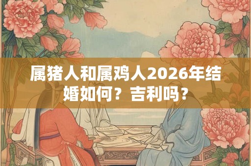 属猪人和属鸡人2026年结婚如何？吉利吗？
