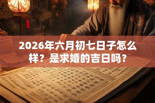 2026年六月初七日子怎么样?是求婚的吉日吗? 2026年六月初七日子怎么样?是求婚的吉日吗?