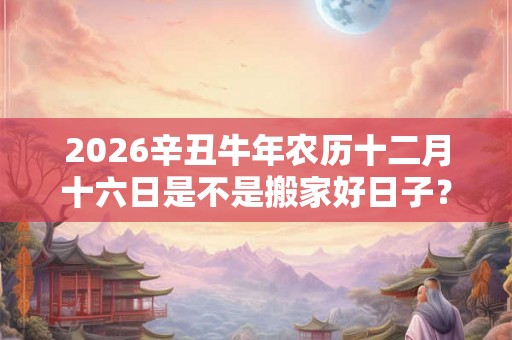 2026辛丑牛年农历十二月十六日是不是搬家好日子？