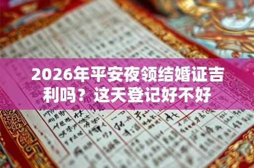 2026年平安夜领结婚证吉利吗？这天登记好不好