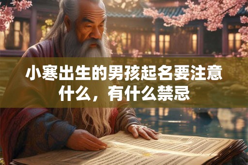 小寒出生的男孩起名要注意什么，有什么禁忌