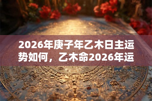 2026年庚子年乙木日主运势如何，乙木命2026年运势解析