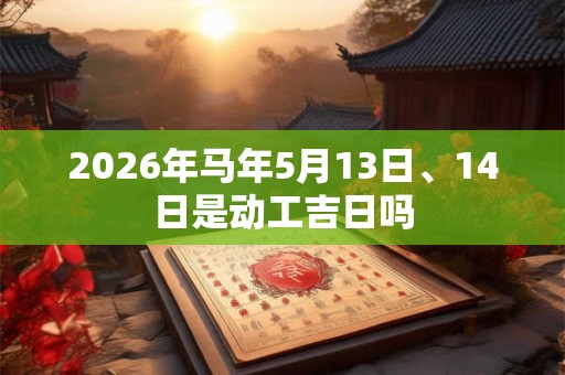 2026年马年5月13日、14日是动工吉日吗 2026年马年5月13日、14日是动工吉日吗