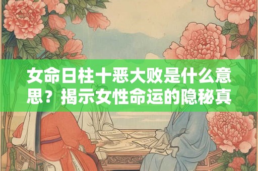 女命日柱十恶大败是什么意思？揭示女性命运的隐秘真相