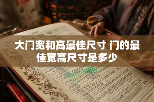 大门宽和高最佳尺寸 门的最佳宽高尺寸是多少
