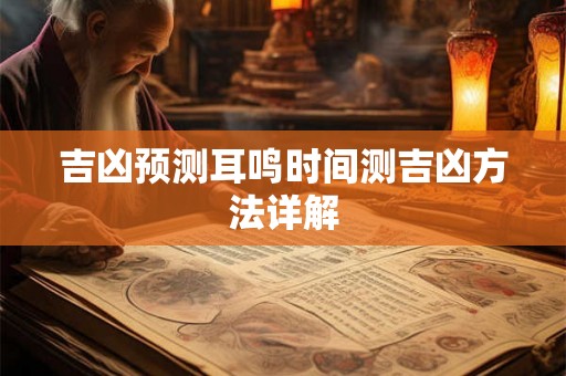 吉凶预测耳鸣时间测吉凶方法详解 吉凶预测耳鸣时间测吉凶方法详解